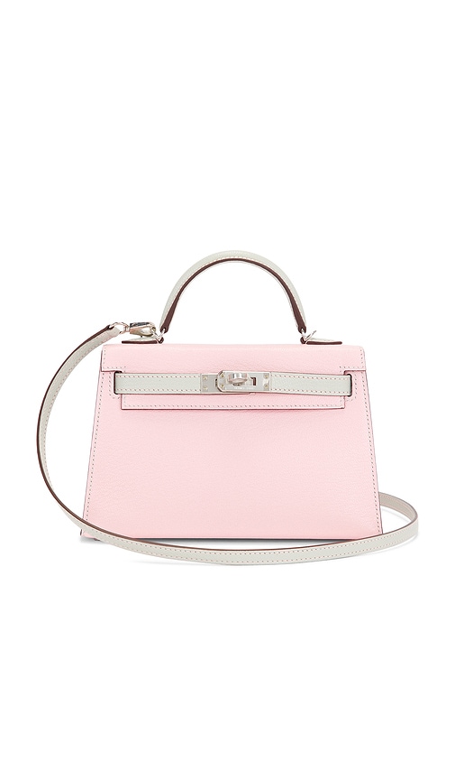 FWRD Renew Hermes Chevre Kelly 20 Handbag in Rose Sakura & Gris Perle
