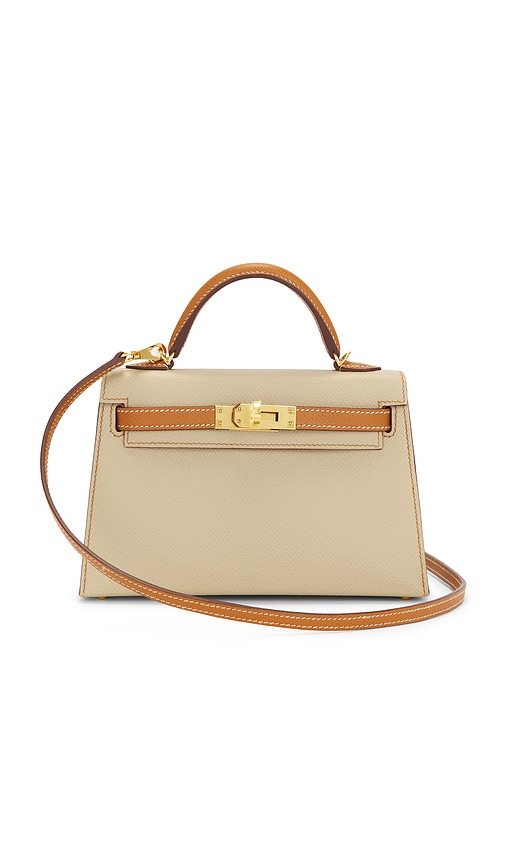 FWRD Renew Hermes Epsom Kelly 20 Handbag in Trench & Gold