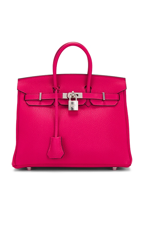 FWRD Renew Hermes Togo Birkin 25 Handbag in Framboise