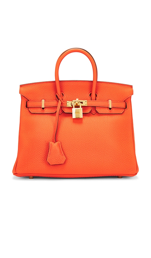 FWRD Renew Hermes Togo Birkin 25 Handbag in Poppy Orange