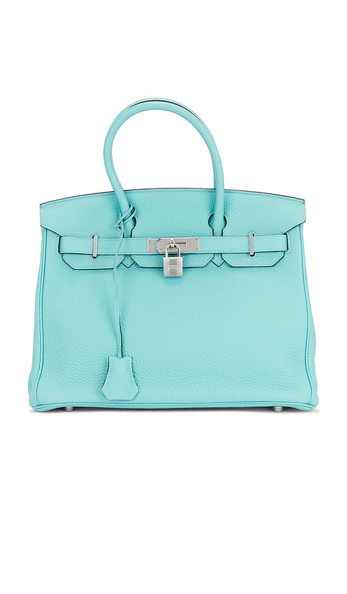 FWRD Renew Hermes Togo Birkin 30 Handbag in Bleu Atoll