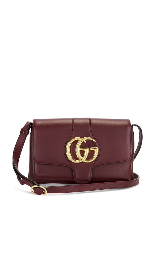 FWRD Renew Gucci GG Marmont Shoulder Bag in Wine
