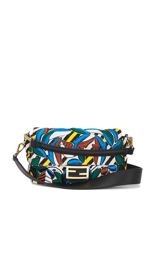 FWRD Renew Fendi Embroidered Mama Baguette Shoulder Bag in Multi