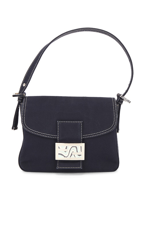 FWRD Renew Fendi Mini Mama Baguette Shoulder Bag in Blue