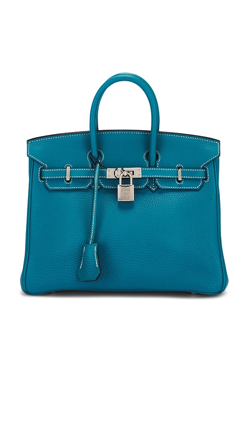 FWRD Renew Hermes Togo Birkin 25 Handbag in Blue Jean