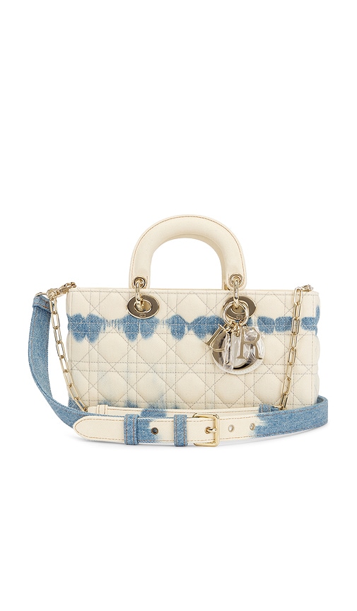 FWRD Renew Dior Lady D Joy Handbag in Cream