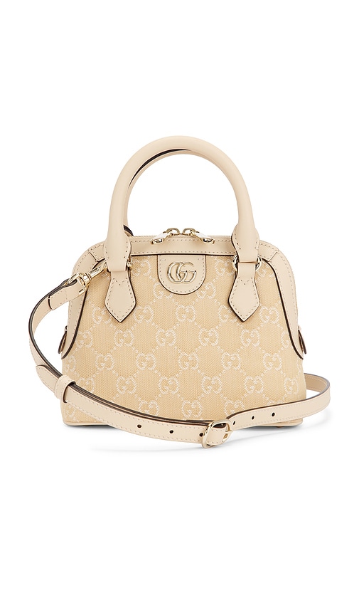 FWRD Renew Gucci Mini Ophidia Handbag in Beige