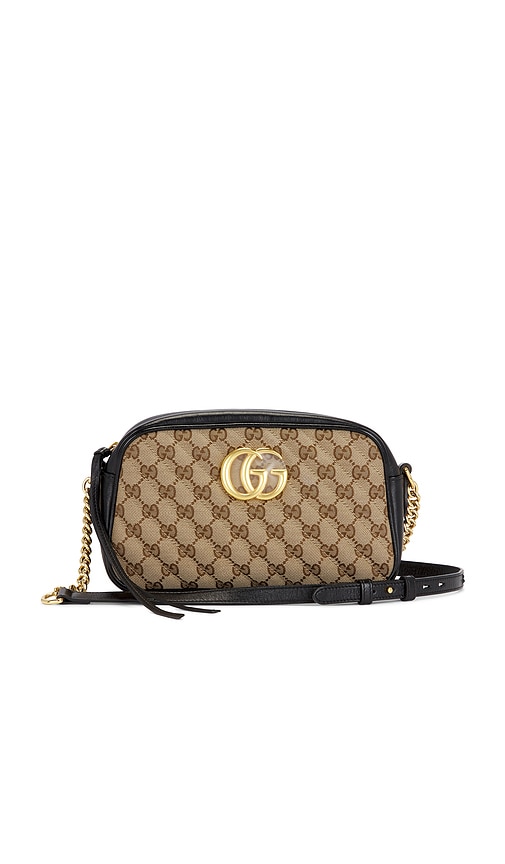 FWRD Renew Gucci GG Marmont Shoulder Bag in Beige