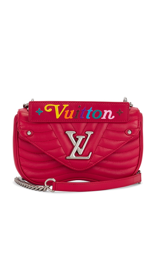 FWRD Renew Louis Vuitton New Wave Chain MM Shoulder Bag in Red