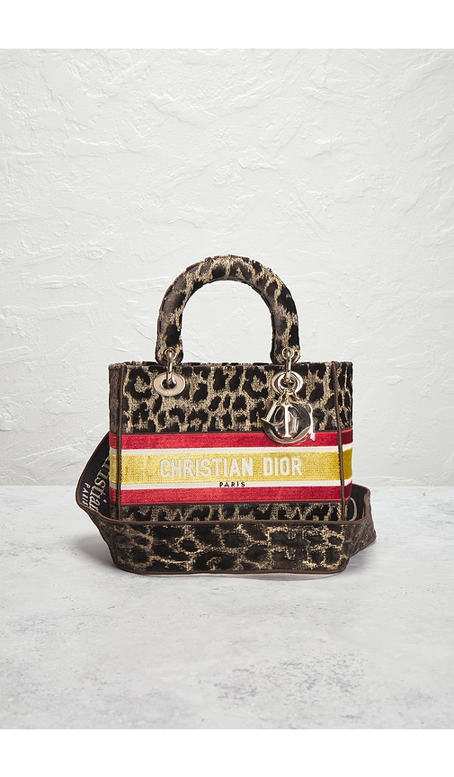 Fwrd Renew Dior Leopard Lady D Lite Handbag In 棕色
