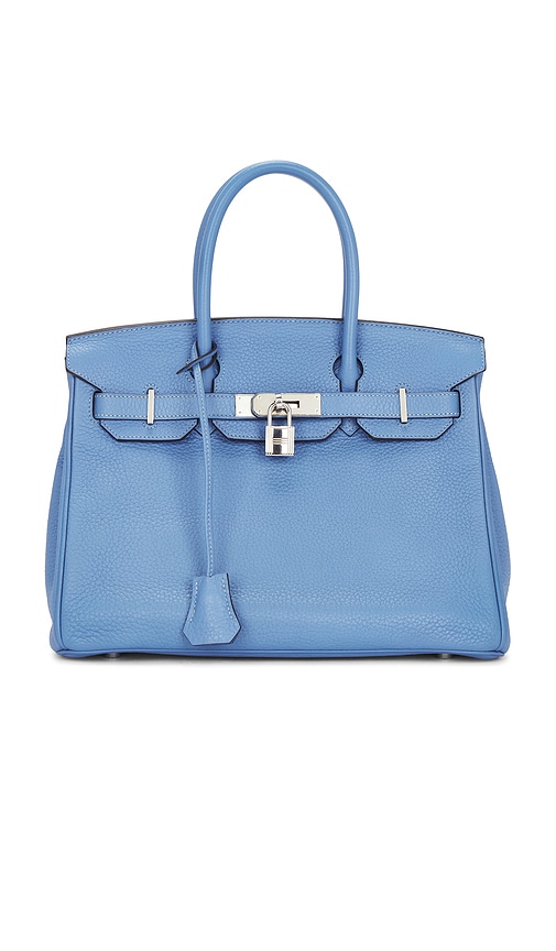 FWRD Renew Hermes Togo Birkin 30 Handbag in Bleu Zellige