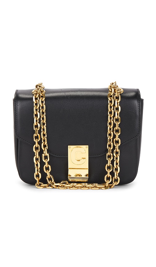 FWRD Renew Celine Small C Shoulder Bag in Black