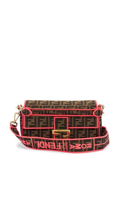 FWRD Renew Fendi 1974 Roma Amor Baguette Shoulder Bag in Brown