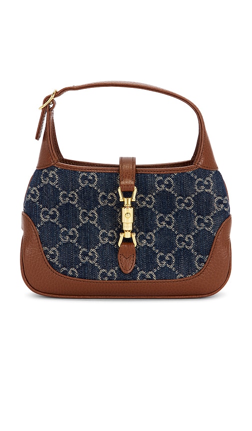 FWRD Renew Gucci Denim Jackie 1961 Hobo Bag in Blue
