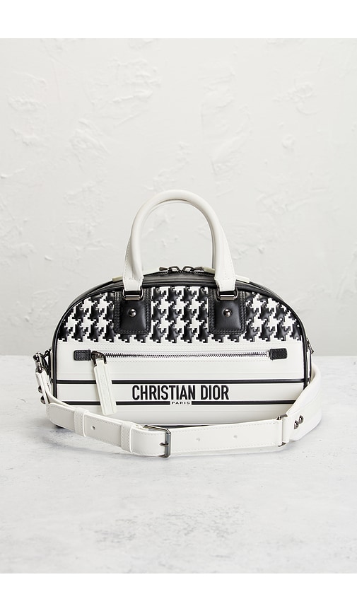 Fwrd Renew Dior Vibe Zip Bowling Bag In Black,white