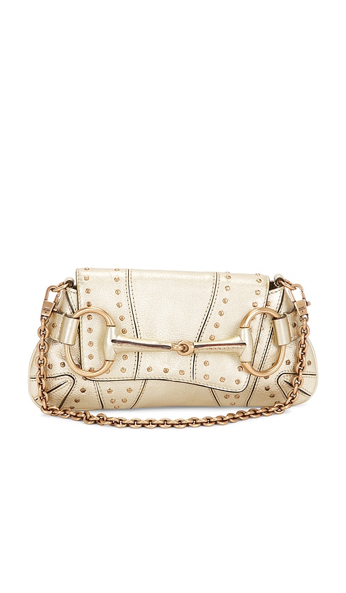 FWRD Renew Gucci Horsebit Clutch in Gold