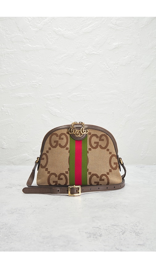Fwrd Renew Gucci Jumbo Gg Ophidia Dome Shoulder Bag In 棕色