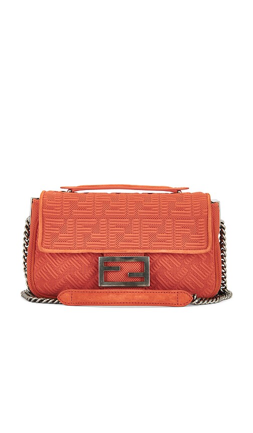 Fendi Zucca Baguette Chain Midi Shoulder Bag