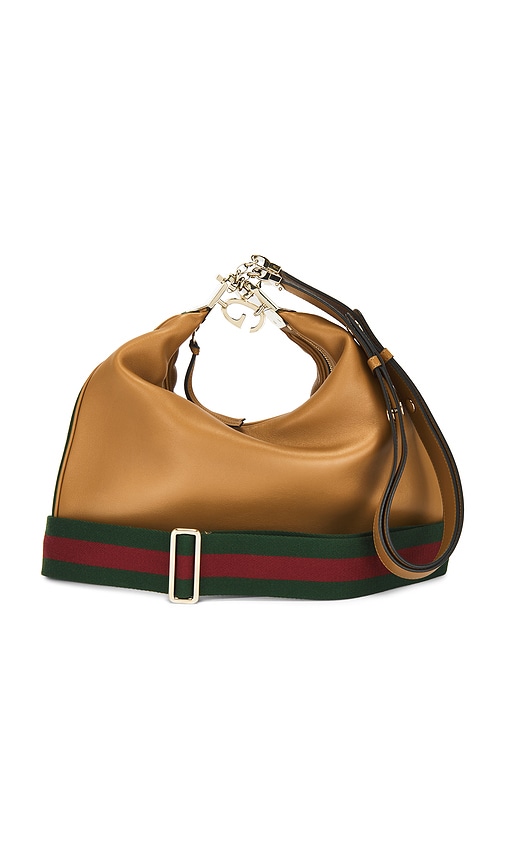 FWRD Renew Gucci Attache Shoulder Bag in Brown