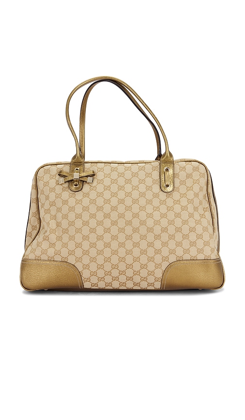 FWRD Renew Gucci Princy Tote Bag in Beige