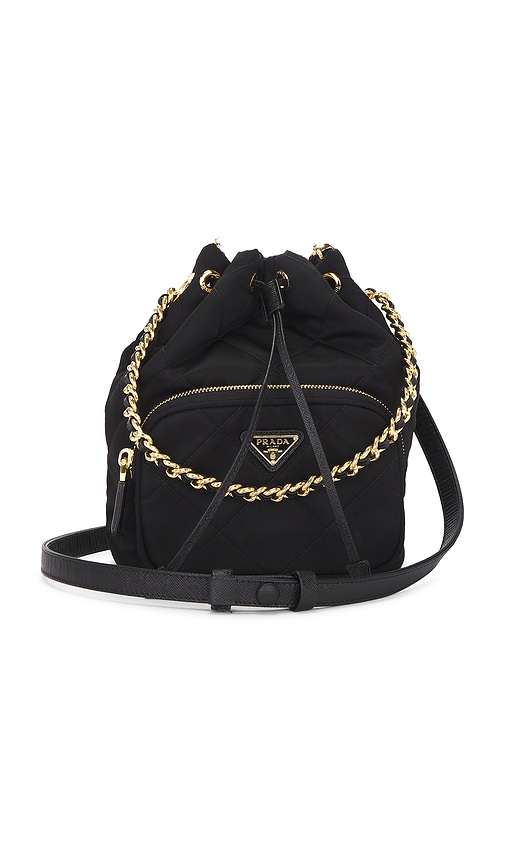FWRD Renew Prada Re-Edition 1995 Chaine Re-Nylon Shoulder Bag in Black