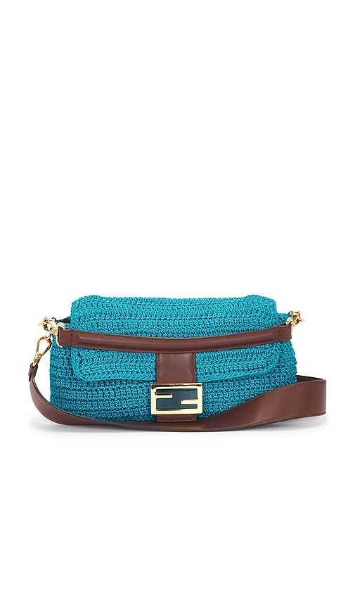 Fendi Raffia Crochet Baguette Shoulder Bag in - FWRD Renew - Modalova