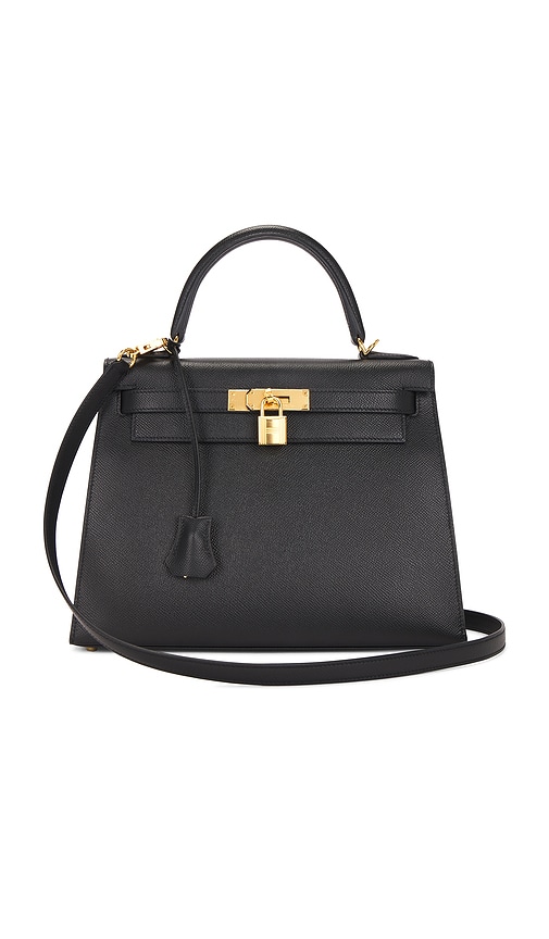 FWRD Renew Hermes Epsom Kelly 28 Handbag in Black