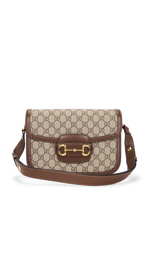 FWRD Renew Gucci Horsebit 1955 Shoulder Bag in Beige