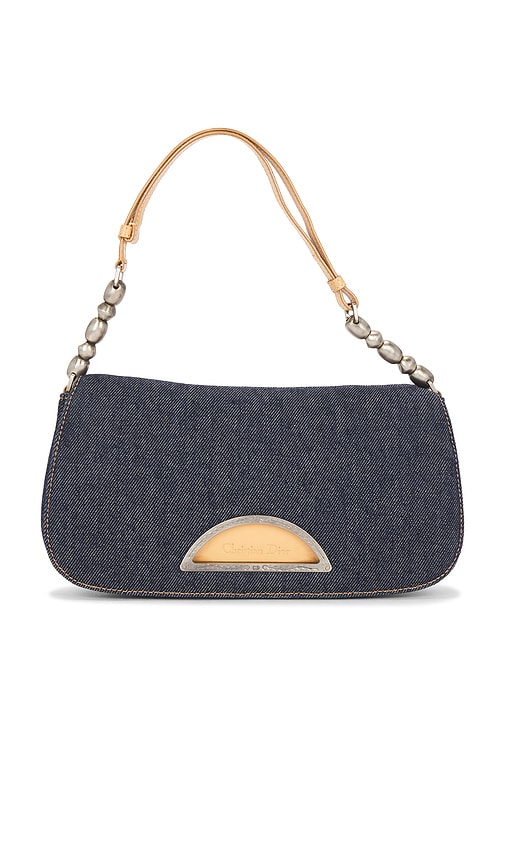 FWRD Renew Dior Denim Malice Shoulder Bag in Blue