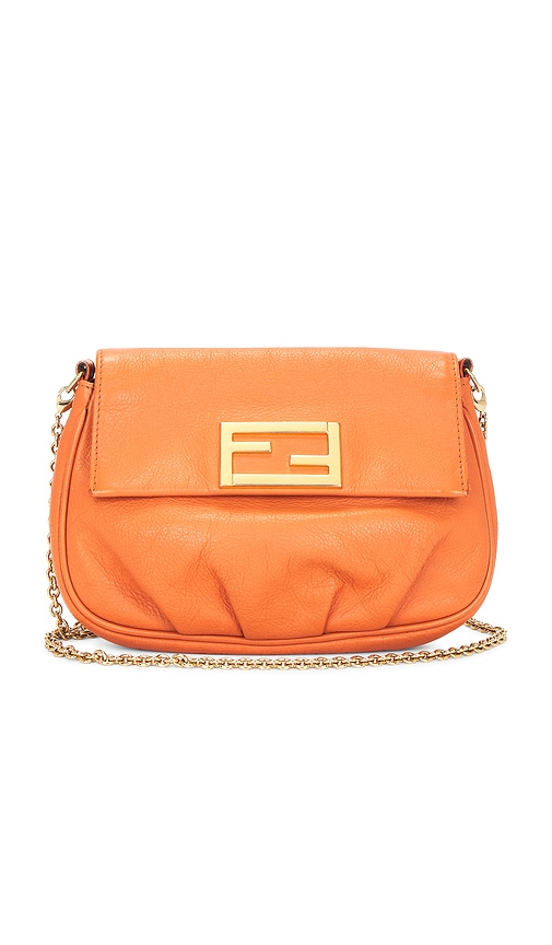 FWRD Renew Fendi Fendista Pochette Crossbody Bag in Orange