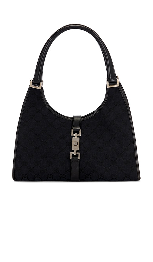 FWRD Renew Gucci Bardot Hobo Bag in Black