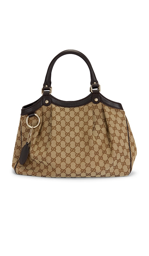 FWRD Renew Gucci Sukey Tote Bag in Beige