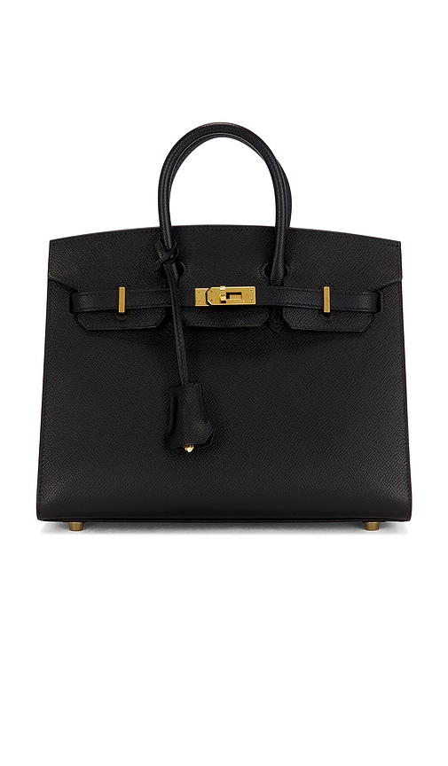 FWRD Renew Hermes Epsom Birkin Sellier 25 Handbag in Noir