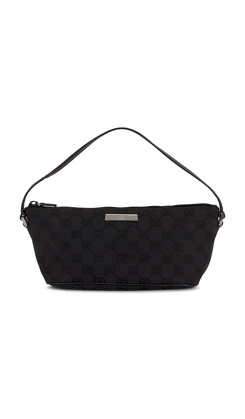 FWRD Renew Gucci GG Boat Pochette Shoulder Bag in Black