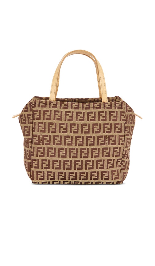 FWRD Renew Fendi Zucchino Handbag in Beige