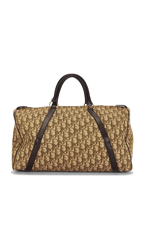 FWRD Renew Dior Trotter Boston Bag in Beige