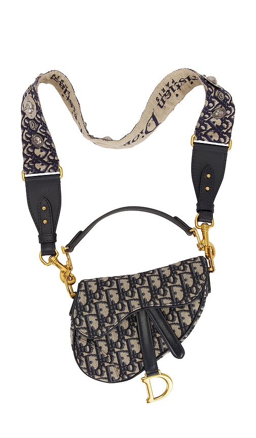 FWRD Renew Dior Saddle Bag in Navy