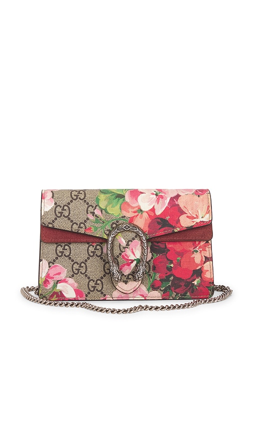 FWRD Renew Gucci GG Blooms Super Mini Dionysus Shoulder Bag in Beige