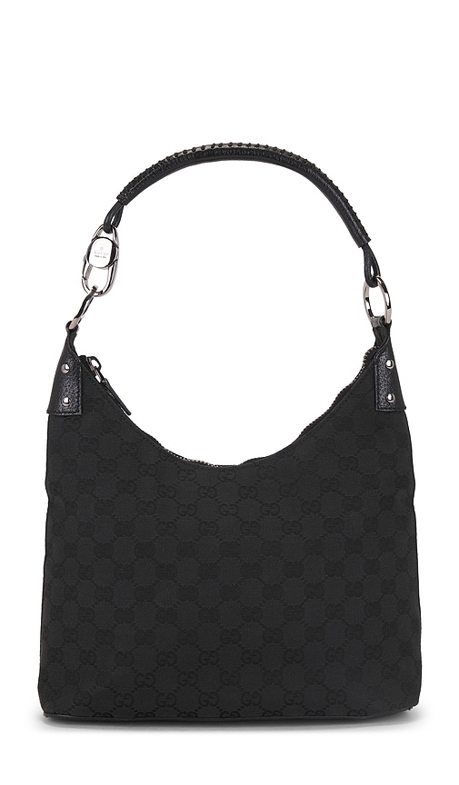FWRD Renew Gucci Clasp Hobo Bag in Black