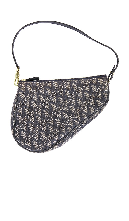 FWRD Renew Dior Diorissimo Pochette Saddle Bag in Navy