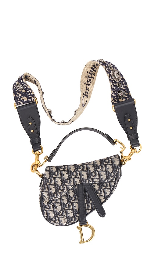 FWRD Renew Dior Trotter Saddle Bag in Navy