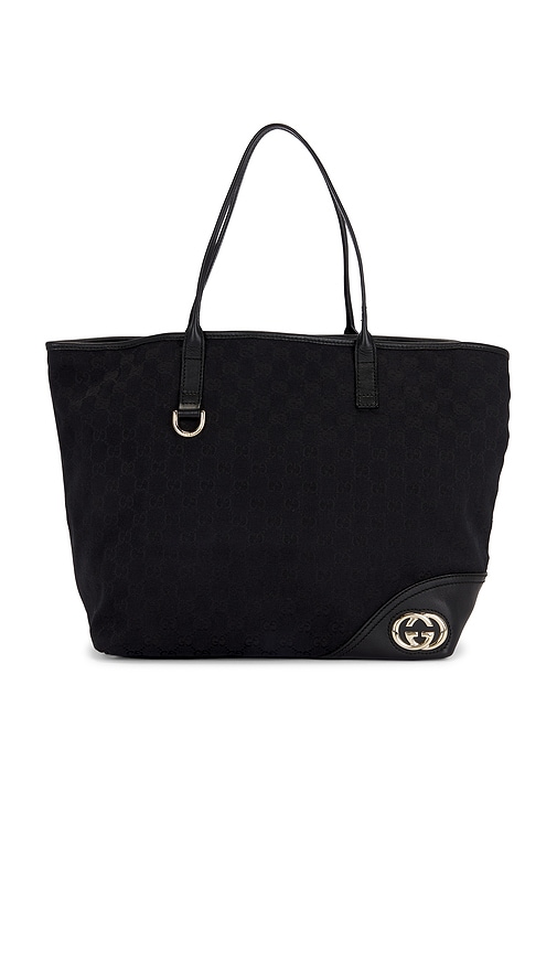 FWRD Renew Gucci New Britt Tote Bag in Black