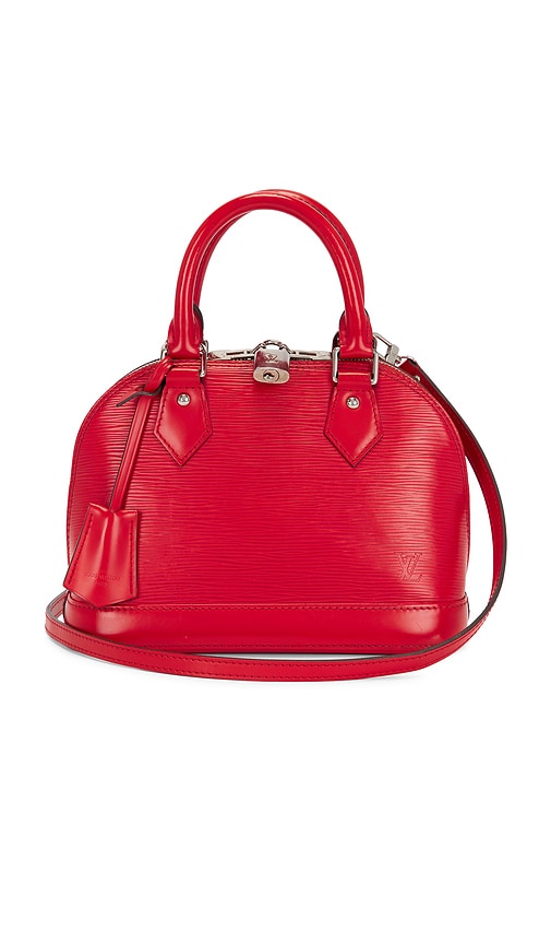 FWRD Renew Louis Vuitton Epi Alma BB Handbag in Red