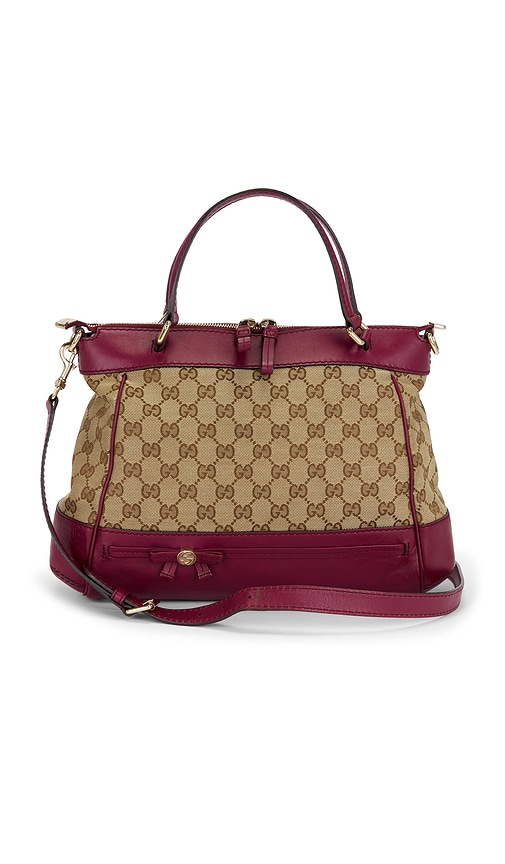 FWRD Renew Gucci Mayfair Tote Bag in Beige
