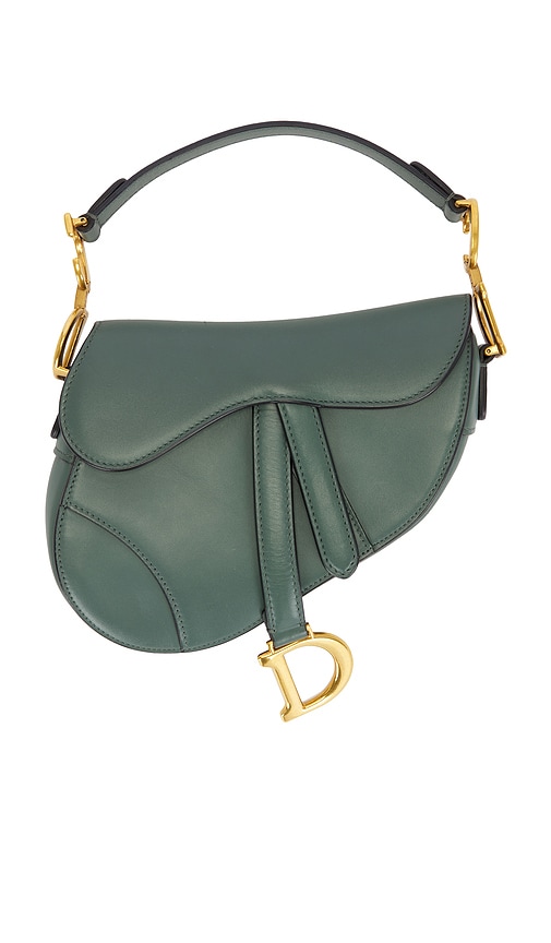 FWRD Renew Dior Saddle Bag in Green