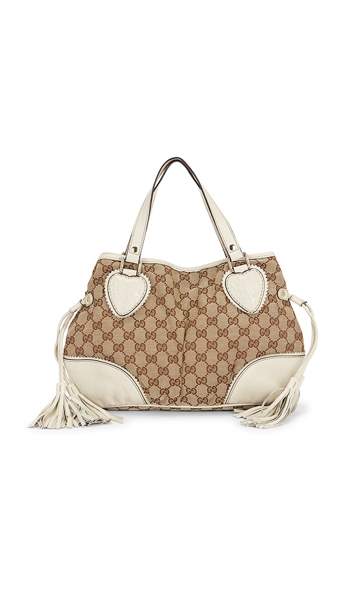 FWRD Renew Gucci Tribeca Tote Bag in Beige