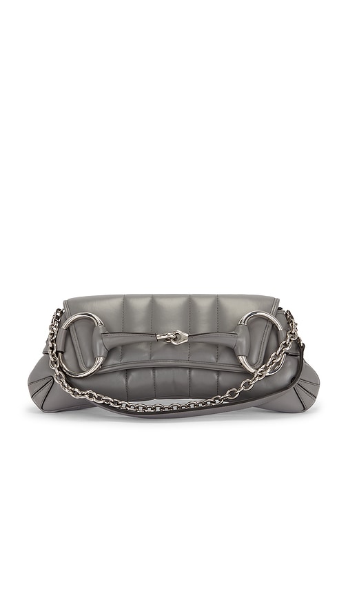 FWRD Renew Gucci Horsebit Clutch in Grey