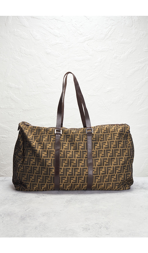 Fwrd Renew Fendi Zucca Weekend Bag In Brown