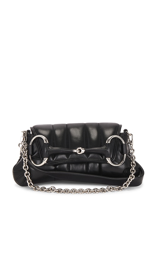 FWRD Renew Gucci Horsebit Clutch in Black
