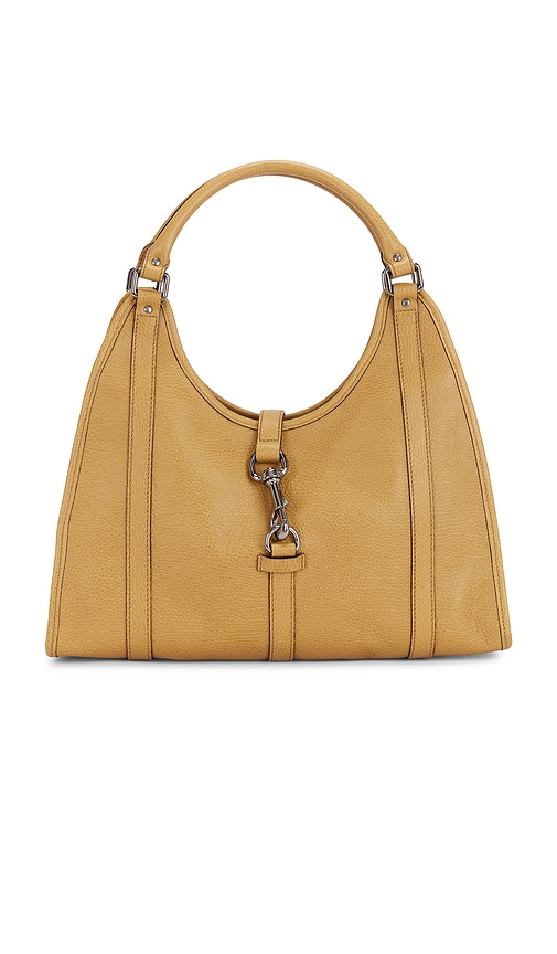 FWRD Renew Gucci Bardot Hobo Bag in Tan